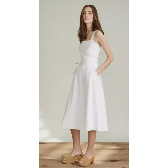 knee length dresses for ladies Kate & Pippa Positano Midi Dress In Navy Print  Nicola Ross